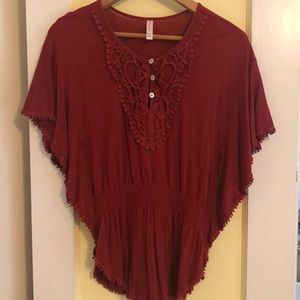 Boho short sleeve top